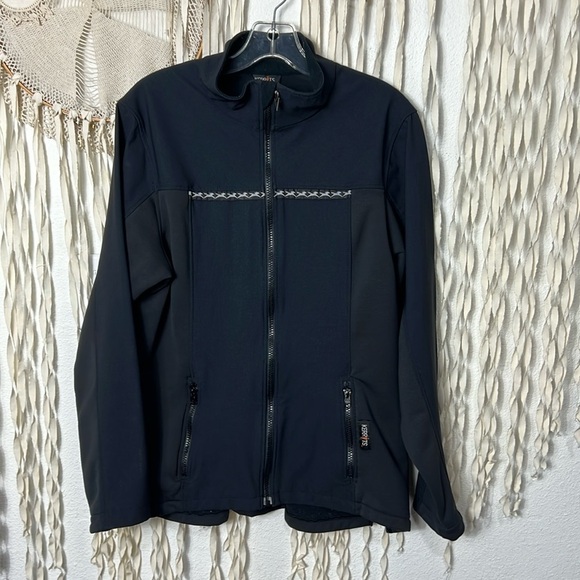 Polaire femme AULP modèle NIAMO noir/gris/blanc à capuche chaude avec